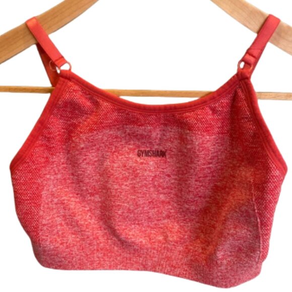 Gymshark Flex Strappy (LOW SUPPORT) Coral Heather Sports Bra - Picture 1 of 4